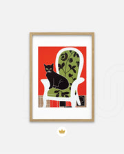 Elegant Black Cat Chair