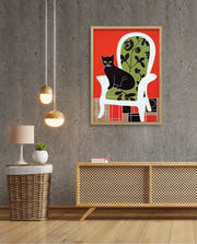 Elegant Black Cat Chair