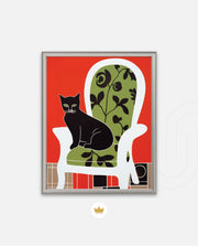 Elegant Black Cat Chair