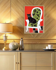 Elegant Black Cat Chair