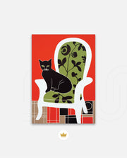 Elegant Black Cat Chair