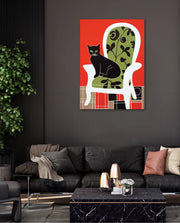 Elegant Black Cat Chair