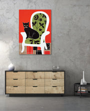 Elegant Black Cat Chair