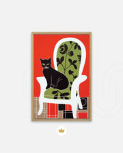 Elegant Black Cat Chair