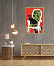 Elegant Black Cat Chair