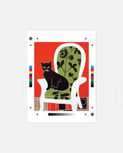 Elegant Black Cat Chair