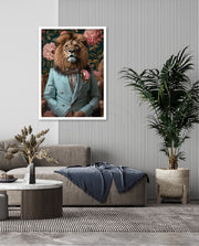Gentleman Lion Floral Portrait