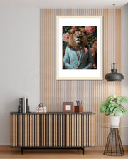 Gentleman Lion Floral Portrait