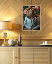 Gentleman Lion Floral Portrait
