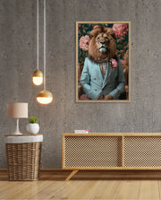 Gentleman Lion Floral Portrait