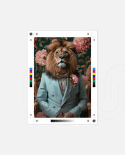Gentleman Lion Floral Portrait