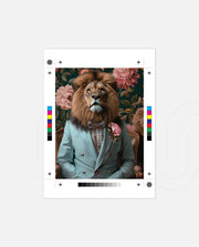 Gentleman Lion Floral Portrait