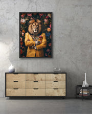Royal Lion Floral Portrait