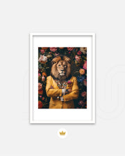 Royal Lion Floral Portrait