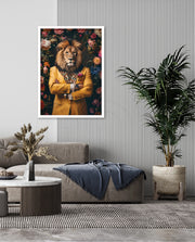 Royal Lion Floral Portrait