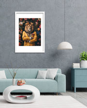 Royal Lion Floral Portrait