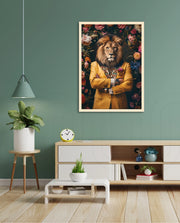 Royal Lion Floral Portrait