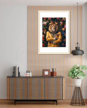 Royal Lion Floral Portrait