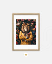 Royal Lion Floral Portrait