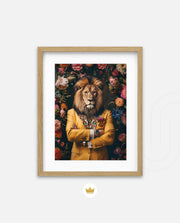 Royal Lion Floral Portrait