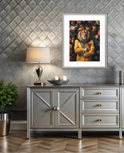 Royal Lion Floral Portrait