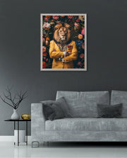 Royal Lion Floral Portrait
