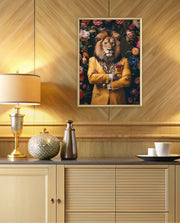 Royal Lion Floral Portrait