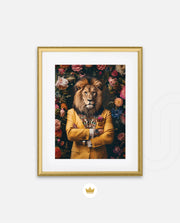 Royal Lion Floral Portrait
