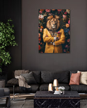 Royal Lion Floral Portrait