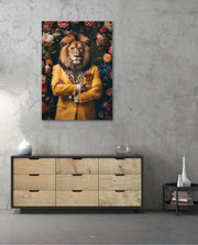Royal Lion Floral Portrait