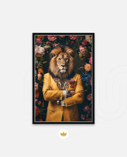 Royal Lion Floral Portrait