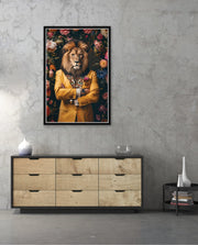 Royal Lion Floral Portrait
