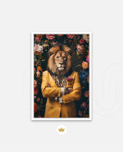 Royal Lion Floral Portrait