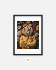 Luxury Lion Floral Portrait