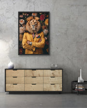 Luxury Lion Floral Portrait