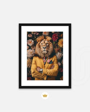 Luxury Lion Floral Portrait