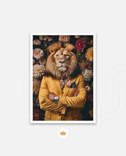 Luxury Lion Floral Portrait