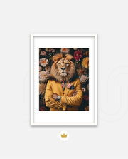 Luxury Lion Floral Portrait