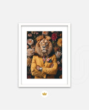 Luxury Lion Floral Portrait