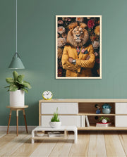 Luxury Lion Floral Portrait