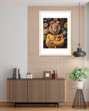 Luxury Lion Floral Portrait
