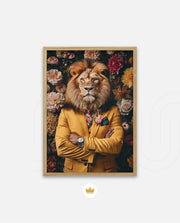 Luxury Lion Floral Portrait