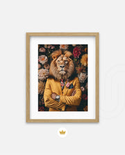 Luxury Lion Floral Portrait