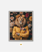 Luxury Lion Floral Portrait