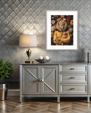 Luxury Lion Floral Portrait