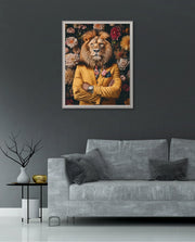 Luxury Lion Floral Portrait