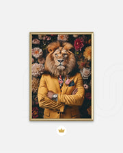 Luxury Lion Floral Portrait