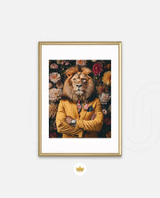 Luxury Lion Floral Portrait