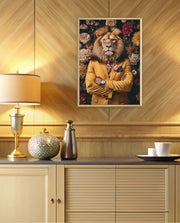 Luxury Lion Floral Portrait