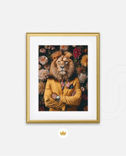 Luxury Lion Floral Portrait